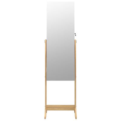 vidaXL Zrcadlová šperkovnice volně stojící 42 x 38 x 152 cm