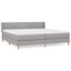 vidaXL Box spring postel s matrac&iacute; světle &scaron;ed&aacute; 200 x 200 cm textil