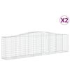 vidaXL Klenut&eacute; gabionov&eacute; ko&scaron;e 2 ks 400x50x100/120cm pozinkovan&eacute; železo