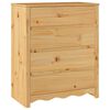 vidaXL Př&iacute;born&iacute;k Drammen Dub 76,5 x 40 x 91 cm Masivn&iacute; borov&eacute; dřevo