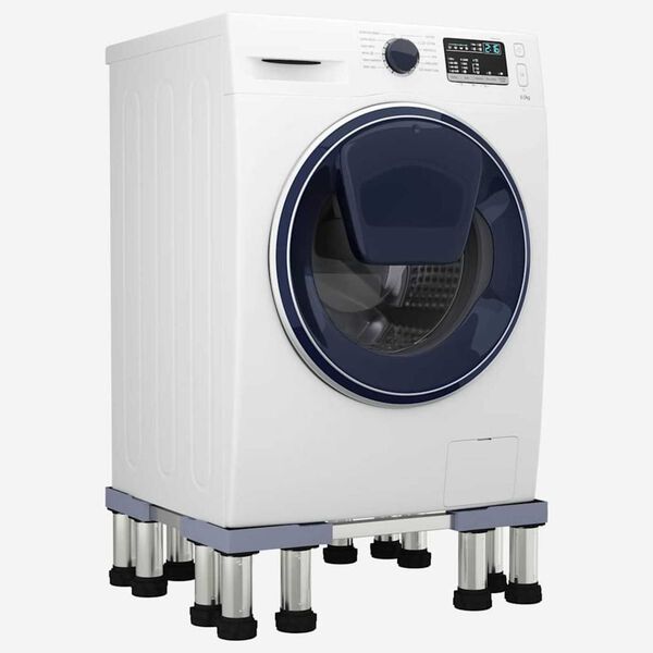 vidaXL Podstavec pod pračku Šedá 67 x 67 x 21.5 cm kov