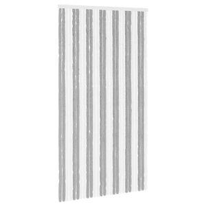 vidaXL Z&aacute;clona proti hmyzu Chenille &Scaron;ed&aacute; a b&iacute;l&aacute; 118 x 220 cm 100% PP
