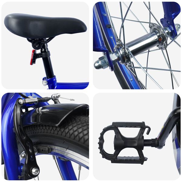 vidaXL Dětsk&eacute; Kolo 20 palců pro děti ve věku 6-11 let Tmavě modr&aacute;