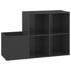 vidaXL Botn&iacute;k do předs&iacute;ně &scaron;ed&yacute; leskl&yacute; 105x35,5x70 cm kompozitn&iacute; dřevo