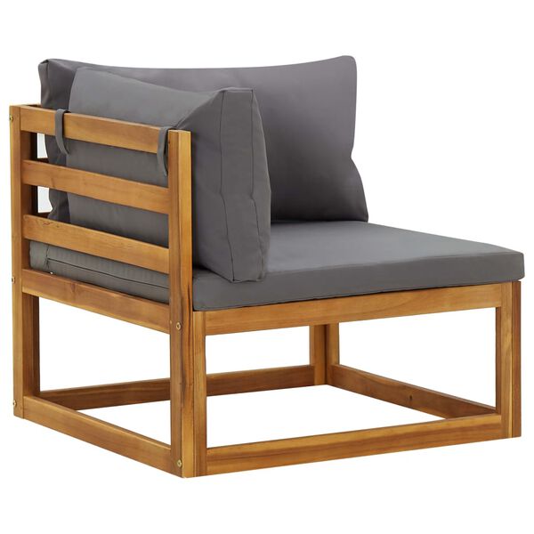 vidaXL Dílčí rohové pohovky 2 ks s poduškami tmavě šedé