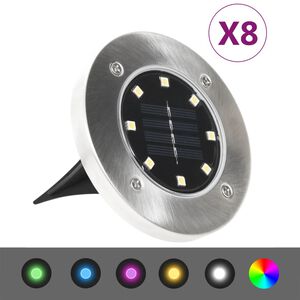 vidaXL Sol&aacute;rn&iacute; světlo k zap&iacute;chnut&iacute; do země 8 ks LED RGB barva