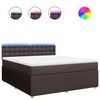 vidaXL Box spring postel s matrac&iacute; tmavě hněd&aacute; 180x200 cm textil