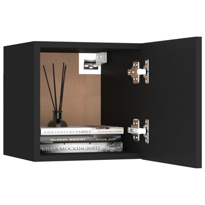 vidaXL Nástěnné TV skříňky 4 ks černé 30,5 x 30 x 30 cm