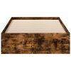 vidaXL R&aacute;m postele se z&aacute;suvkami kouřov&yacute; dub 90x200 cm kompozitn&iacute; dřevo