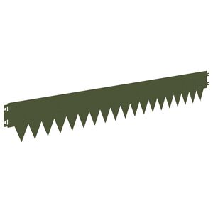 vidaXL Okraj tr&aacute;vn&iacute;ku 10 ks 103 x 15 cm Ocel Olivově zelen&aacute;