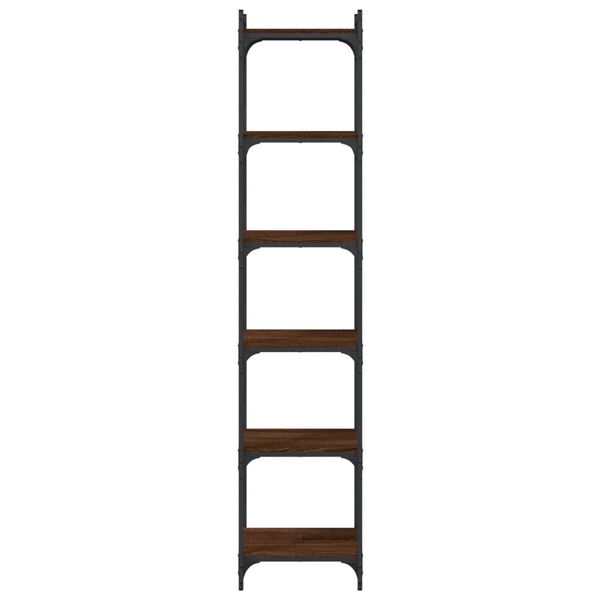 vidaXL Knihovna se 6 policemi hněd&yacute; dub 40x30x188 cm kompozitn&iacute; dřevo