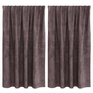 vidaXL Sametov&eacute; z&aacute;věsy se z&aacute;clonami 2 pcs Hněd&aacute; 140 x 140 cm samet