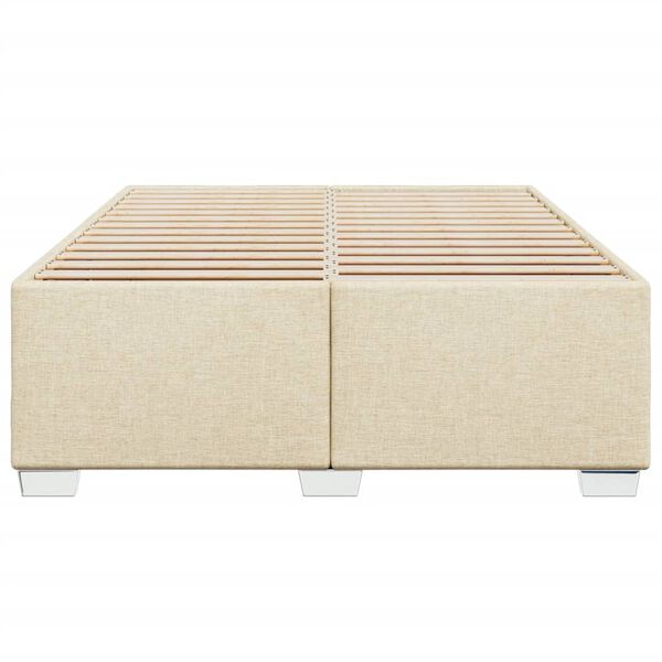 vidaXL Rám postele bez matrace krémový 140 x 190 cm textil
