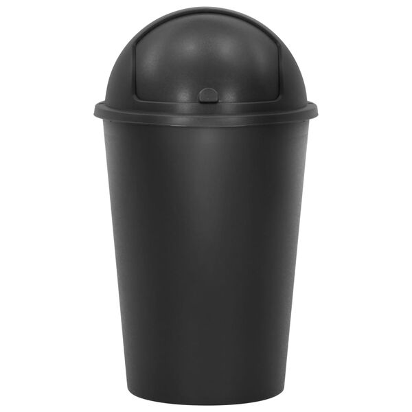 vidaXL Odpadkov&yacute; ko&scaron; čern&yacute; 50 l