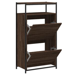 vidaXL Botn&iacute;k hněd&yacute; dub 60 x 34 x 112 cm kompozitn&iacute; dřevo