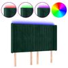 vidaXL Čelo postele s LED tmavě zelen&eacute; 147 x 16 x 118/128 cm samet