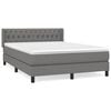 vidaXL Box spring postel s matrac&iacute; tmavě &scaron;ed&yacute; 140 x 190 cm textil