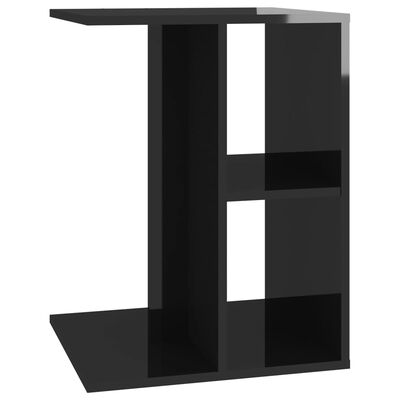 vidaXL Odkládací stolek černý s vysokým leskem 60x40x45 cm dřevotříska