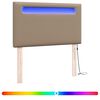 vidaXL LED hlavov&aacute; deska Cappuccino Uměl&aacute; kůže