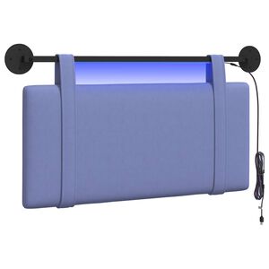 vidaXL Z&aacute;věsn&eacute; čelo postele Modr&aacute; dž&iacute;novina Textil
