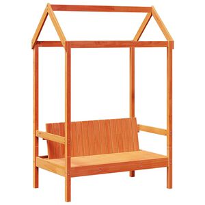 vidaXL Lavice se stř&iacute;&scaron;kou voskově hněd&aacute; 117,5 x 70 x 176,5 cm borovice