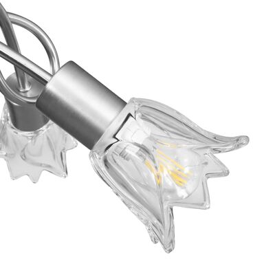 vidaXL Stropní lampa průhledná skleněná stínidla 3 žárovky E14 tulipán