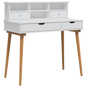 vidaXL Sada toaletn&iacute;ho stolu FAUSKE 2 ks B&iacute;l&aacute; 100 x 50 x 103,5 cm