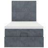 vidaXL Osmanský rám postele s matracemi tmavě šedá 100x200cm samet