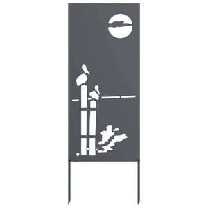 vidaXL Soukrom&iacute; na zahradě Antracit 50 x 140 cm Studeně v&aacute;lcovan&aacute; ocel