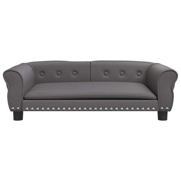 vidaXL Pel&iacute;&scaron;ek pro psy &scaron;ed&yacute; 95 x 55 x 30 cm uměl&aacute; kůže