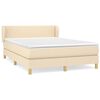 vidaXL Box spring postel s matrac&iacute; kr&eacute;mov&aacute; 140x200 cm textil