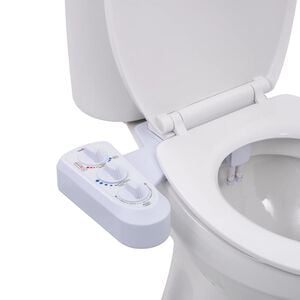 vidaXL Př&iacute;davn&yacute; bidet na WC sed&aacute;tko tepl&aacute;/studen&aacute; voda dvojit&aacute; tryska