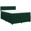 vidaXL Box spring postel s matrac&iacute; tmavě zelen&aacute; 140x190 cm samet