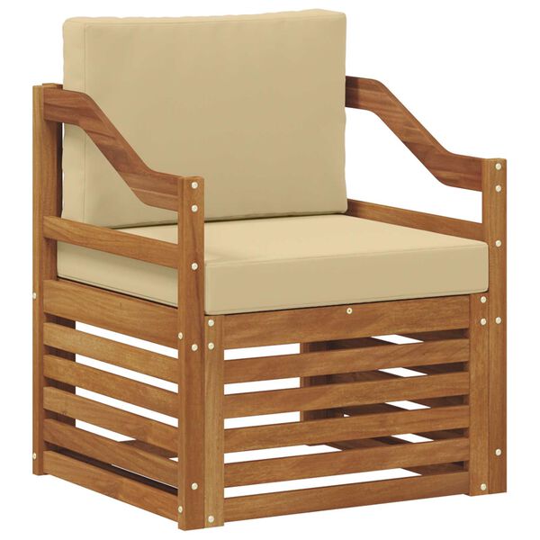 vidaXL Venkovn&iacute; pohovkov&aacute; souprava Př&iacute;rodn&iacute; 67 x 63 x 73 cm