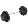 vidaXL Zakřiven&aacute; tyč se z&aacute;važ&iacute;m 60 kg