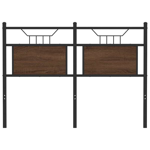 vidaXL N&aacute;hradn&iacute; čelo postele hněd&yacute; dub 120 cm kompozitn&iacute; dřevo a ocel