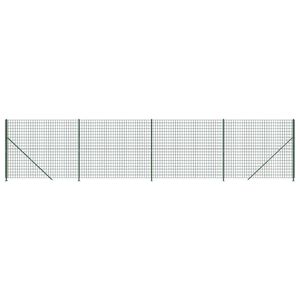 vidaXL Dr&aacute;těn&yacute; plot s př&iacute;rubami zelen&yacute; 2,2 x 10 m