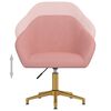 vidaXL Otočn&eacute; j&iacute;deln&iacute; židle 4 ks růžov&eacute; samet