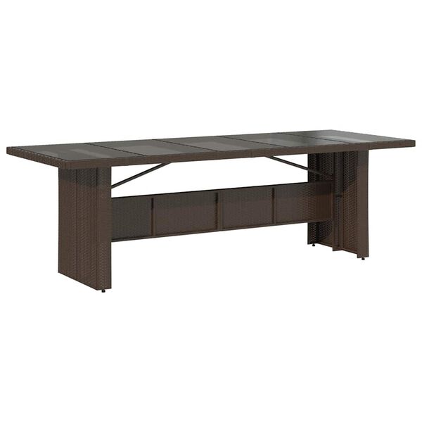 vidaXL 11d&iacute;ln&yacute; zahradn&iacute; bistro set s podu&scaron;kami hněd&yacute; polyratan