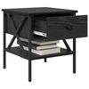 vidaXL Nočn&iacute; stolek se z&aacute;suvkou Čern&yacute; dub 40 x 42 x 45 cm