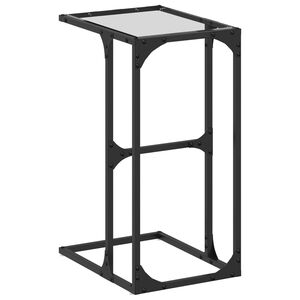 vidaXL Odkl&aacute;dac&iacute; stolek s průhledn&yacute;m sklem 40 x 30 x 61,5 cm ocel