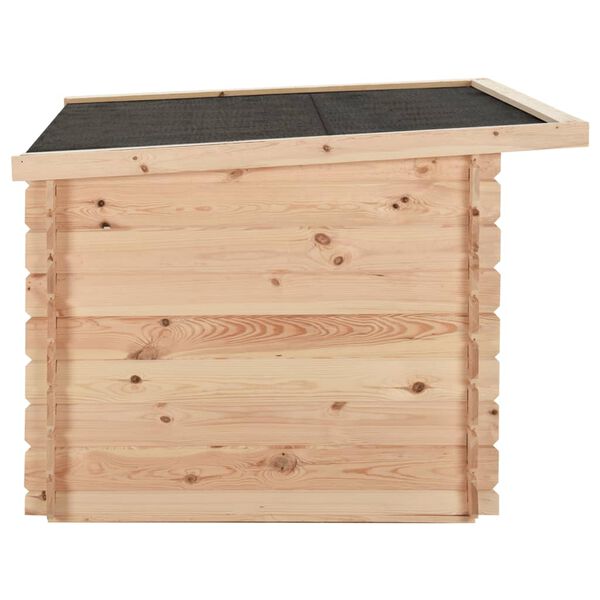 vidaXL Ps&iacute; bouda 122,5x118x82,6 cm masivn&iacute; borov&eacute; dřevo 14 mm