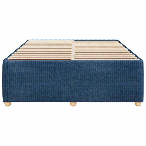 vidaXL R&aacute;m postele bez matrace modr&yacute; 140 x 200 cm textil