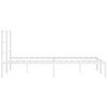 vidaXL Kovov&yacute; r&aacute;m postele s čelem b&iacute;l&yacute; 135 x 190 cm