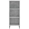 vidaXL Skř&iacute;ň highboard betonově &scaron;ed&aacute; 34,5x34x180 cm kompozitn&iacute; dřevo