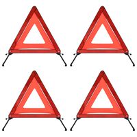 vidaXL Výstražné dopravní trojúhelníky 4 ks červené 56,5x36,5x44,5 cm