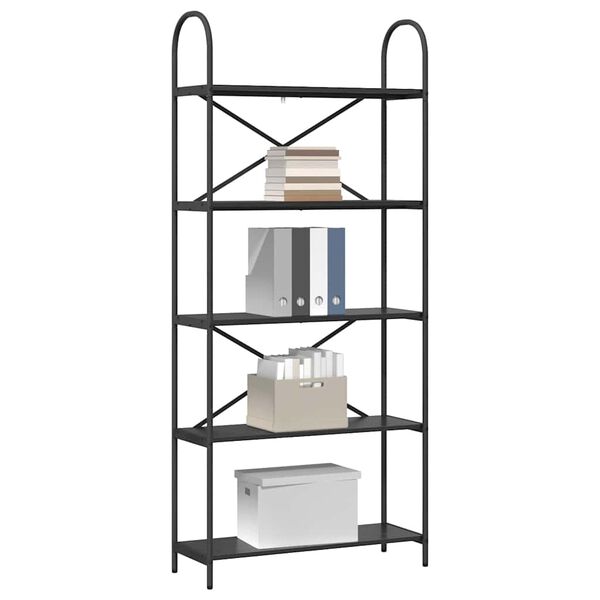 vidaXL Knihovna Čern&yacute; dub 80 x 30 x 183 cm Kompozitn&iacute; dřevo