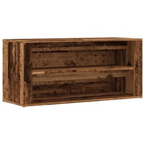 vidaXL Botn&iacute;k old wood 100 x 35 x 45 cm kompozitn&iacute; dřevo