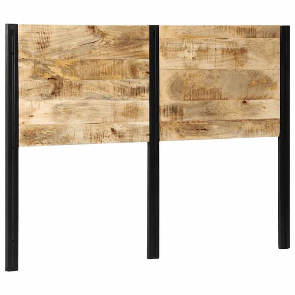 vidaXL Čelo postele 140 cm z masivn&iacute;ho dřeva Mango a železa