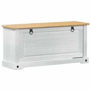 vidaXL Skř&iacute;ň na obuv Corona B&iacute;l&aacute; 99 x 32 x 49 cm Masivn&iacute; borov&eacute; dřevo